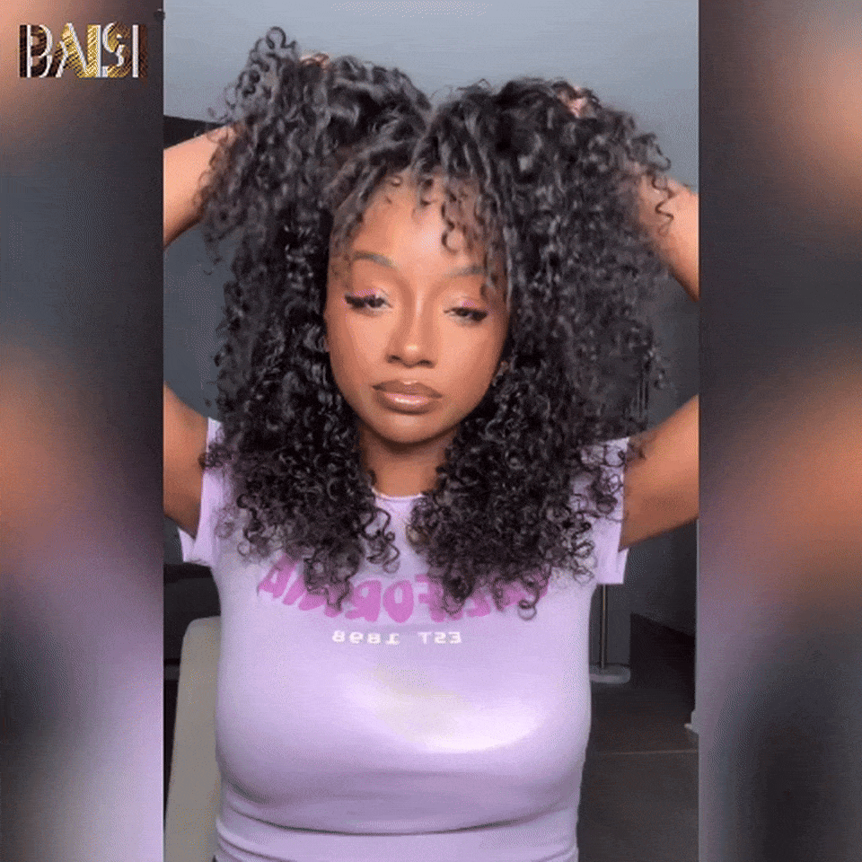 BAISI 360 lace Perruque Bouclée TW NOIR 18 Pouces 178€ 300% haute densité En 100% Cheveux Humains En Grande Promo