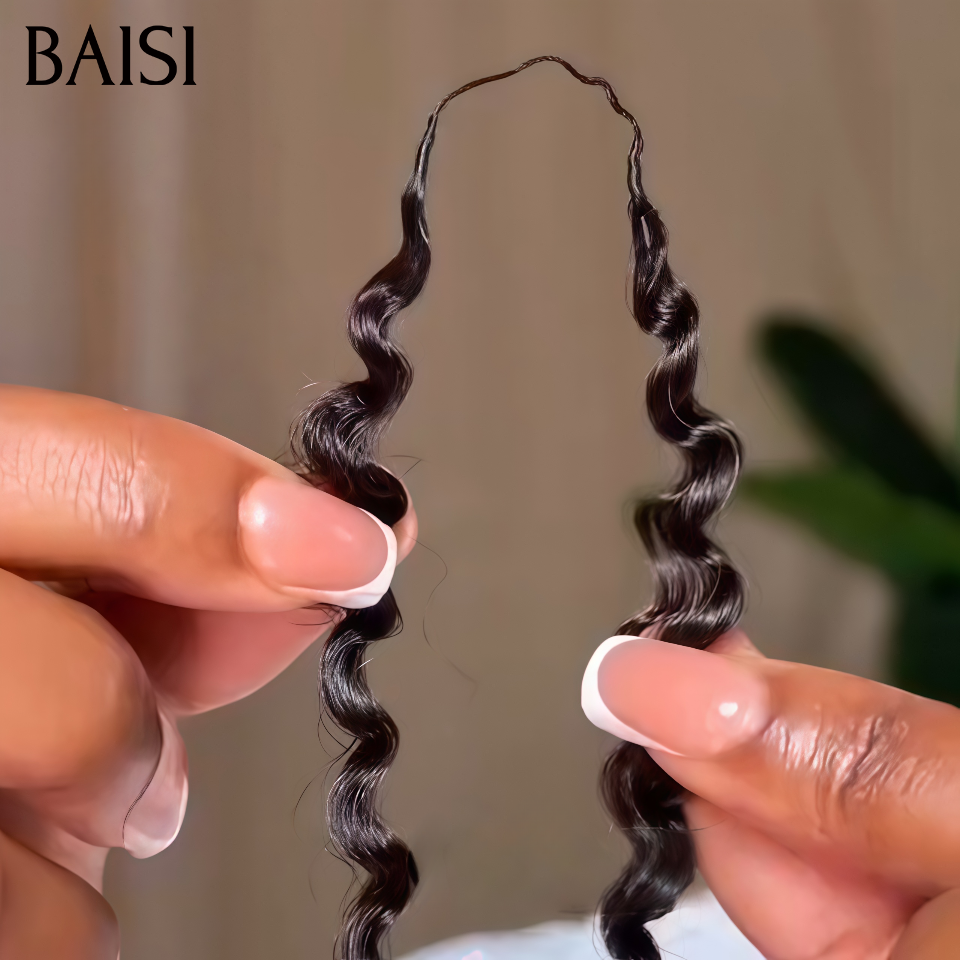 BAISI Extensions Plumes 100% Cheveux Humains Afro Curly Crépus Noire Installation Etape par Etape en Crochet Rendue Impeccable Plus Longue Plus de Volume en 100% Cheveux Humains