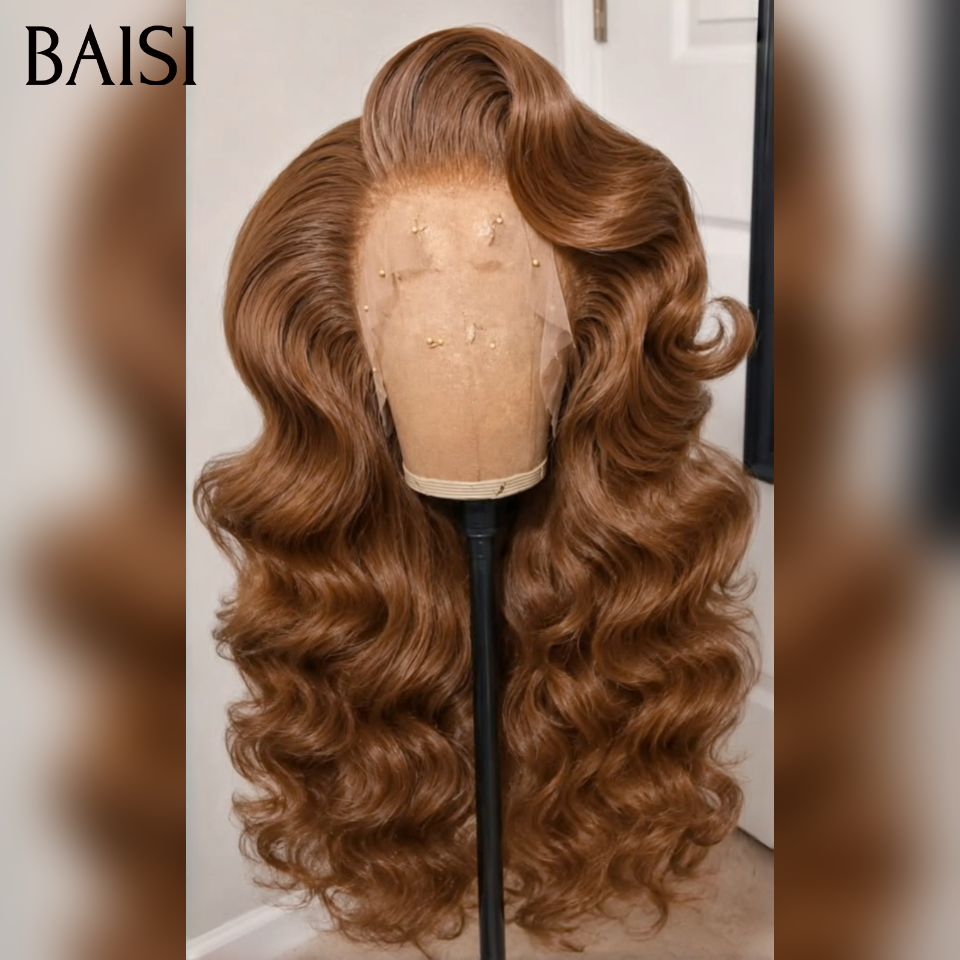 BAISI PROMO frontal 13x4 Perruque body wave marron 14 pouce 98€ en 100% Cheveux Humains