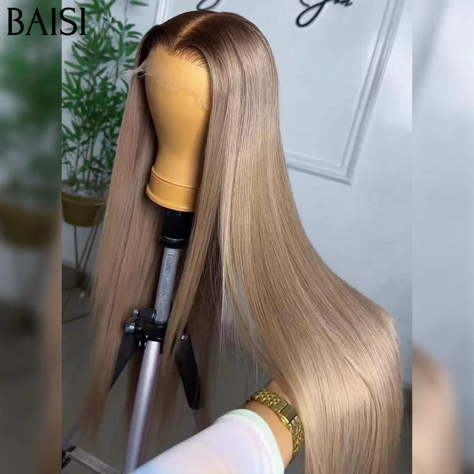 BAISI Perruque Lisse En Couleur Claire 4T 70# 100% CHEVEUX HUMAINS
