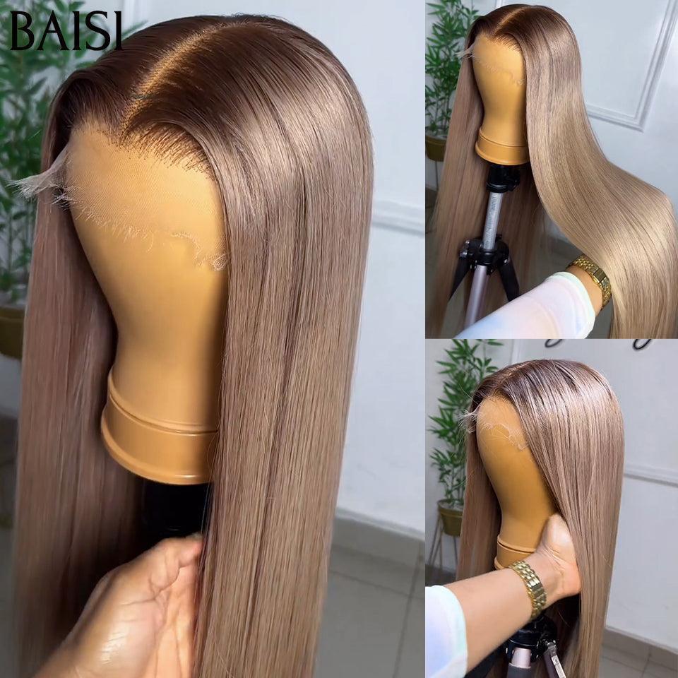BAISI Perruque Lisse En Couleur Claire 4T 70# 100% CHEVEUX HUMAINS