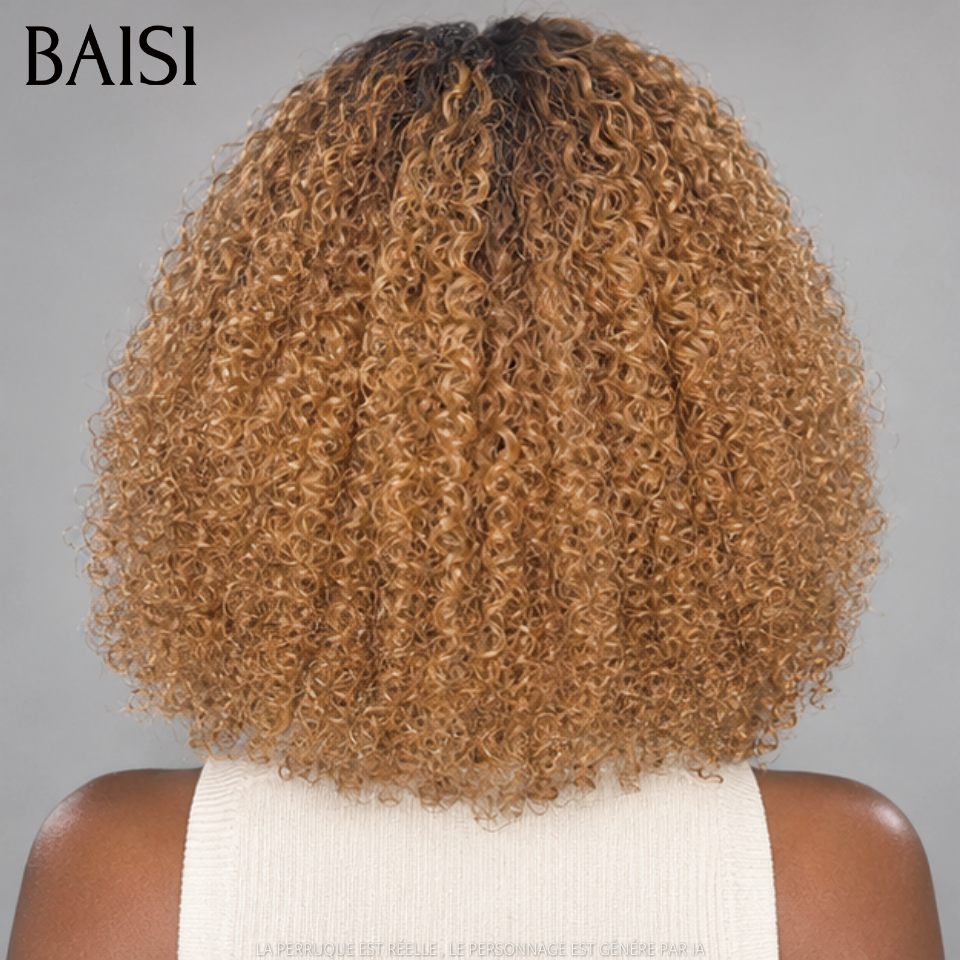 BAISI 13x4 Peruca Lace Crépus Kinky Straight Já penteada como na foto Cor Preto 1B# 20 Polegadas 148€ Beleza Incomparável em 100% cabelo humano