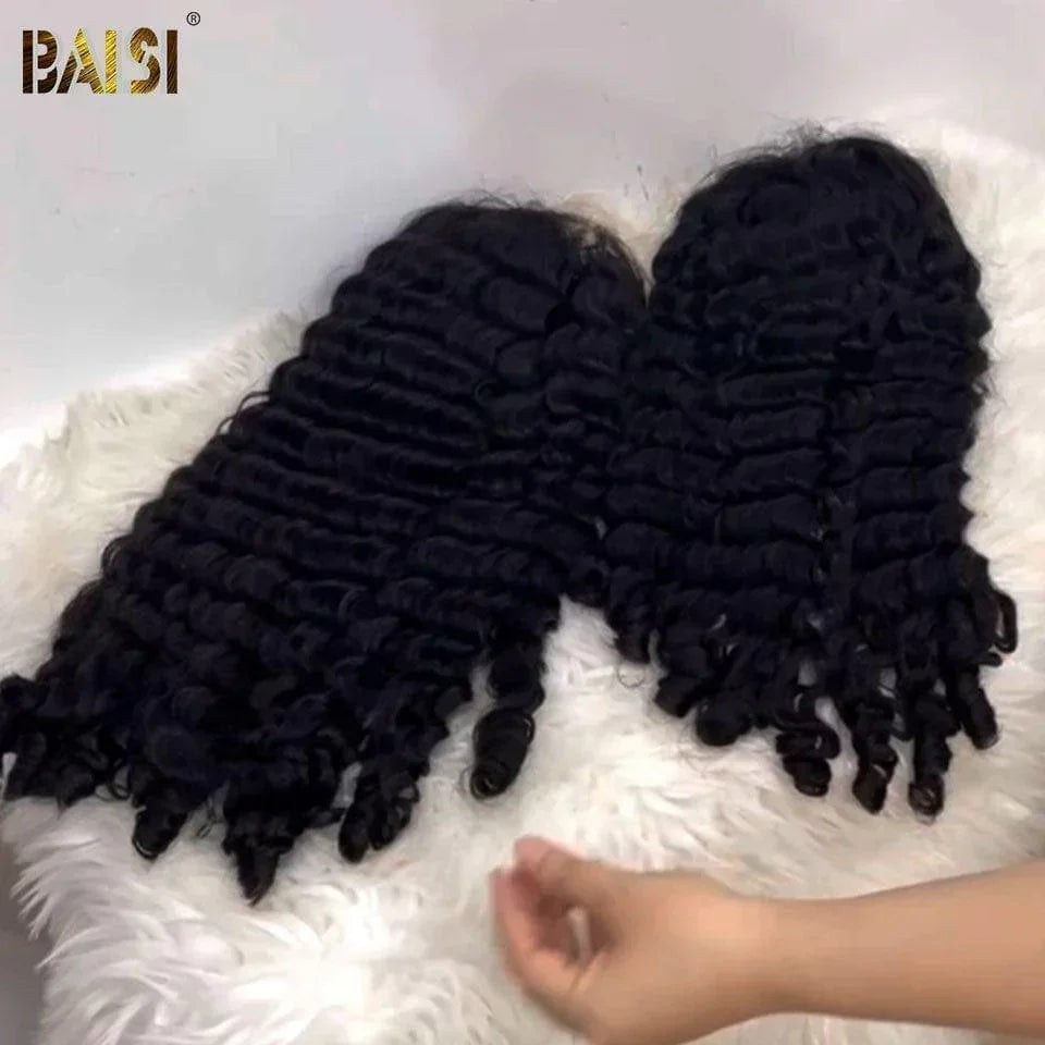 BAISI Achetez 2 perruques minimum au prix d'usine fournisseur 13X4 Perruques 20 Pouces de Luxe Spring Curly A1 Fabriquées par les cheveux double drawn Vietnam Hair 300% densité plus de 20 ans d' utilisations