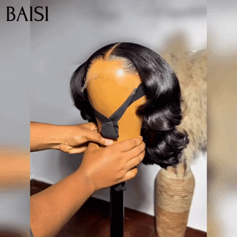 BAISI Perruque frontal closure Body Wave en noir 10 pouce 79€ raw hair en 100% Cheveux Humains