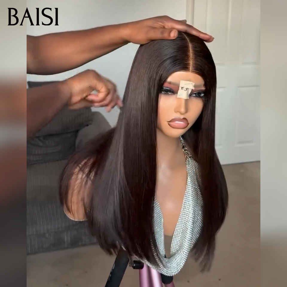 BAISI 2X6 Perruque BOB 100% Vietnam Hair SDD BONE Straight Lisse Top Qualité 250% Densité en couleur Noir Deja En France Reçu 48H TVA 0€