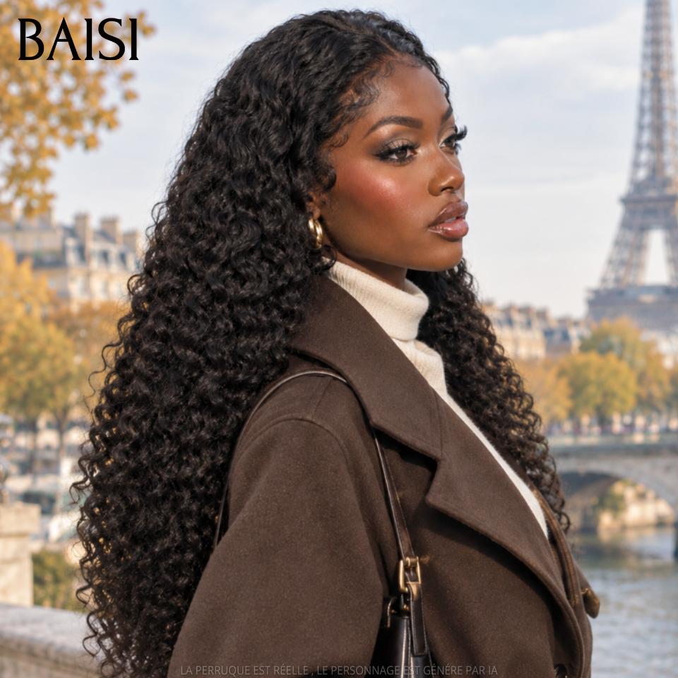 BAISI 13x4 Lace HD Perruque Longue Pixie ou Water ou Burmese 18 et 24Pouces A Partir de 148€ Promotion 155€ Couleur Noir 1B# 350% Densité Haute Qualité Prix Chaud en 100% Cheveux humains