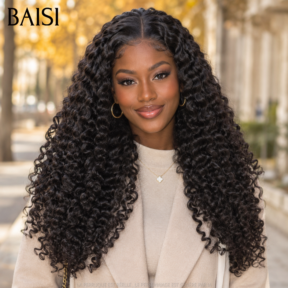 BAISI 13x4 Lace HD Perruque Longue Pixie ou Water ou Burmese 18 et 24Pouces A Partir de 148€ Promotion 155€ Couleur Noir 1B# 350% Densité Haute Qualité Prix Chaud en 100% Cheveux humains