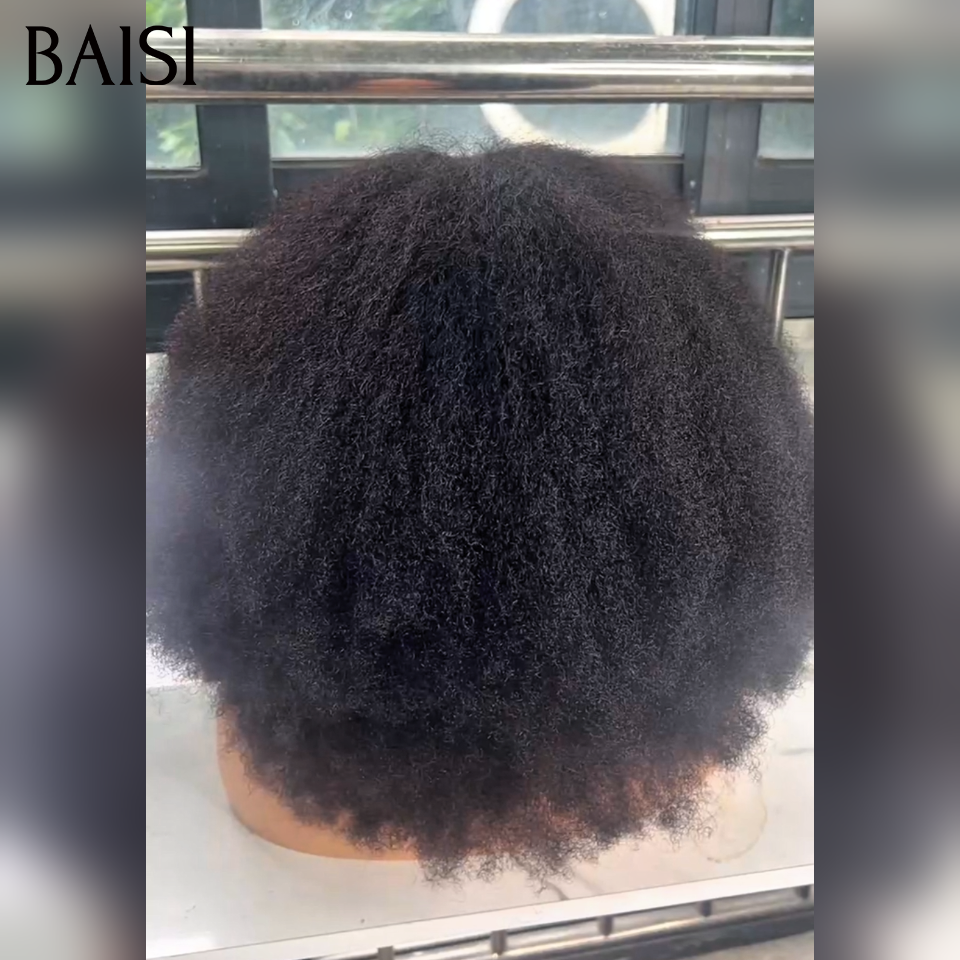 BAISI 4x4 Lace Perruque Afro Curly AK Spécial Beaucoup de Volume 400% Densité 18 Pouces 159€ Prix Imbattable Résultat Incroyablement Unique en 100% Cheveux Humains
