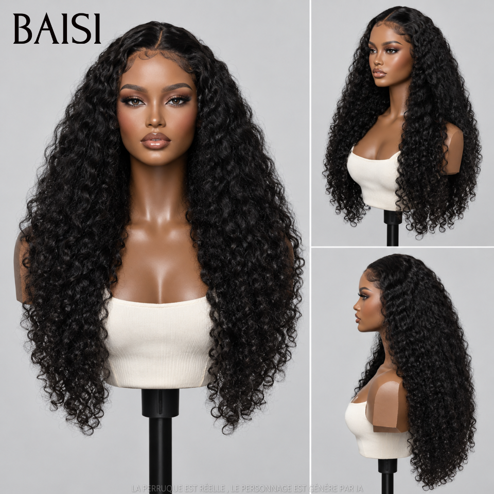 BAISI 13X4 lace frontal Perruques curly wave 20 pouces 100€ PROMO Offre spéciale en France en 100% vrais cheveux humains