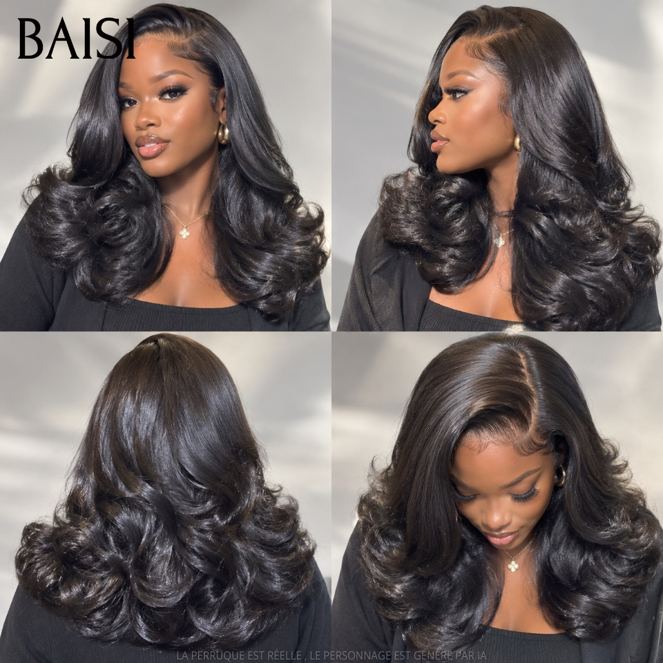 Grande Promo 13x4 lace frontal Perruque egg wave 12 pouce 95€ 250% densité en couleur NOIR en 100% Cheveux Humains