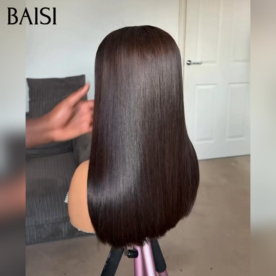BAISI 2X6 Perruque BOB 100% Vietnam Hair SDD BONE Straight Lisse Top Qualité 250% Densité en couleur Noir Deja En France Reçu 48H TVA 0€
