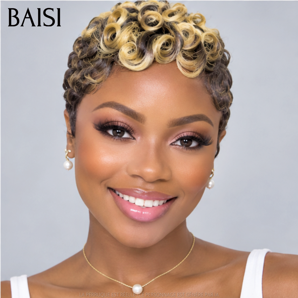 BAISI Perruque PROMO Chioma 45€ sans Colle Fabriqué à la machine en 100% vrais cheveux humains