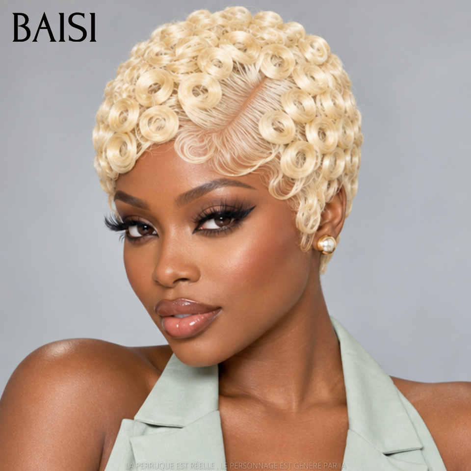 BAISI Peruca Curly Wave 14Polegadas 138€ ou 18Polegadas 198€ Cor Preto 1B# Muito Volume, Muito Boa Qualidade em 100% Cabelo humano