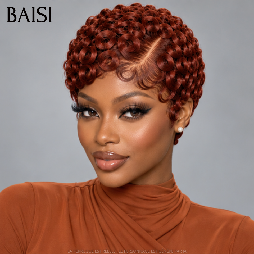 BAISI Peruca Curly Wave 14Polegadas 138€ ou 18Polegadas 198€ Cor Preto 1B# Muito Volume, Muito Boa Qualidade em 100% Cabelo humano