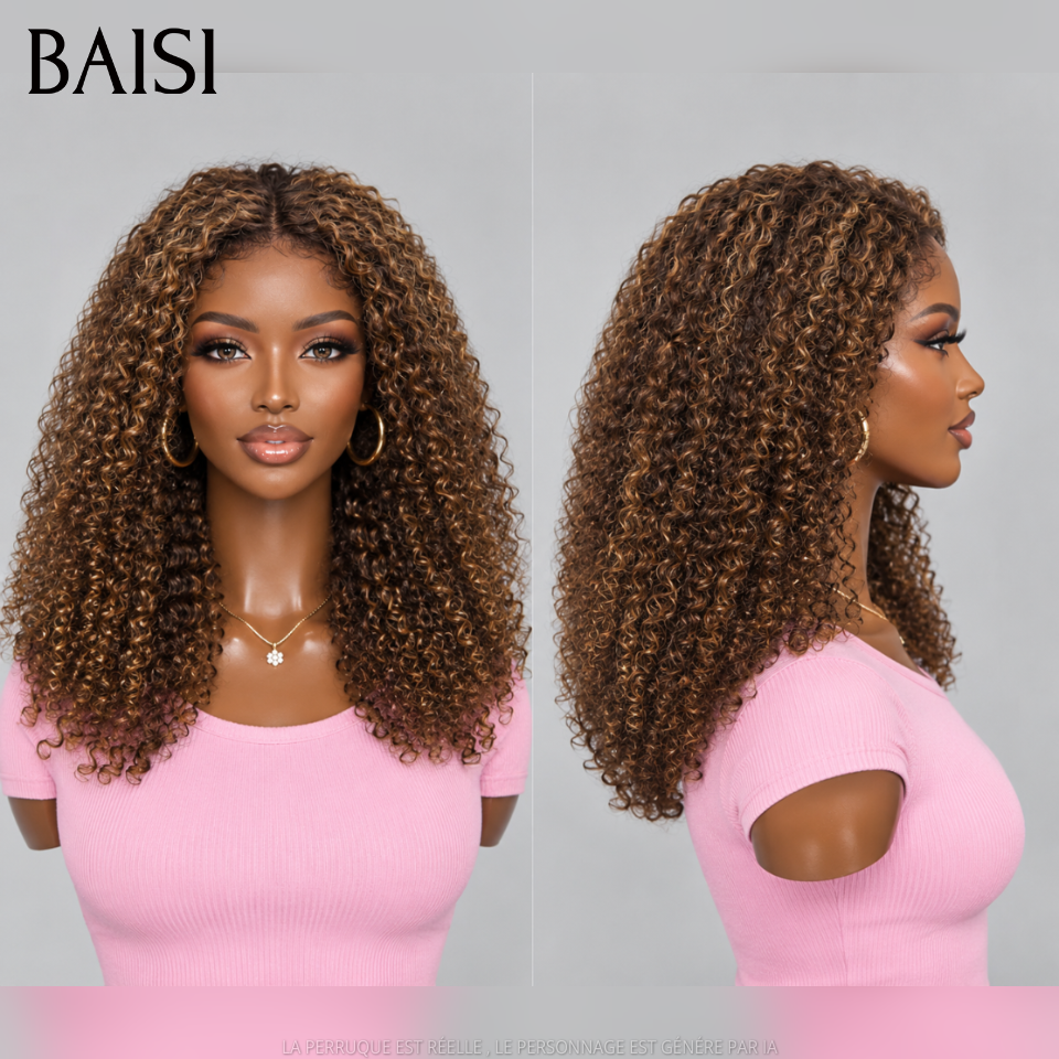 BAISI 13x4 Lace Lot de 4 Perruques Longues 300€ Couleurs Noir Rouge et Marron Et Marron Glacé Différentes Textures 18Pouces Récommandation Spéciale Petit Business en 100% Cheveux humains