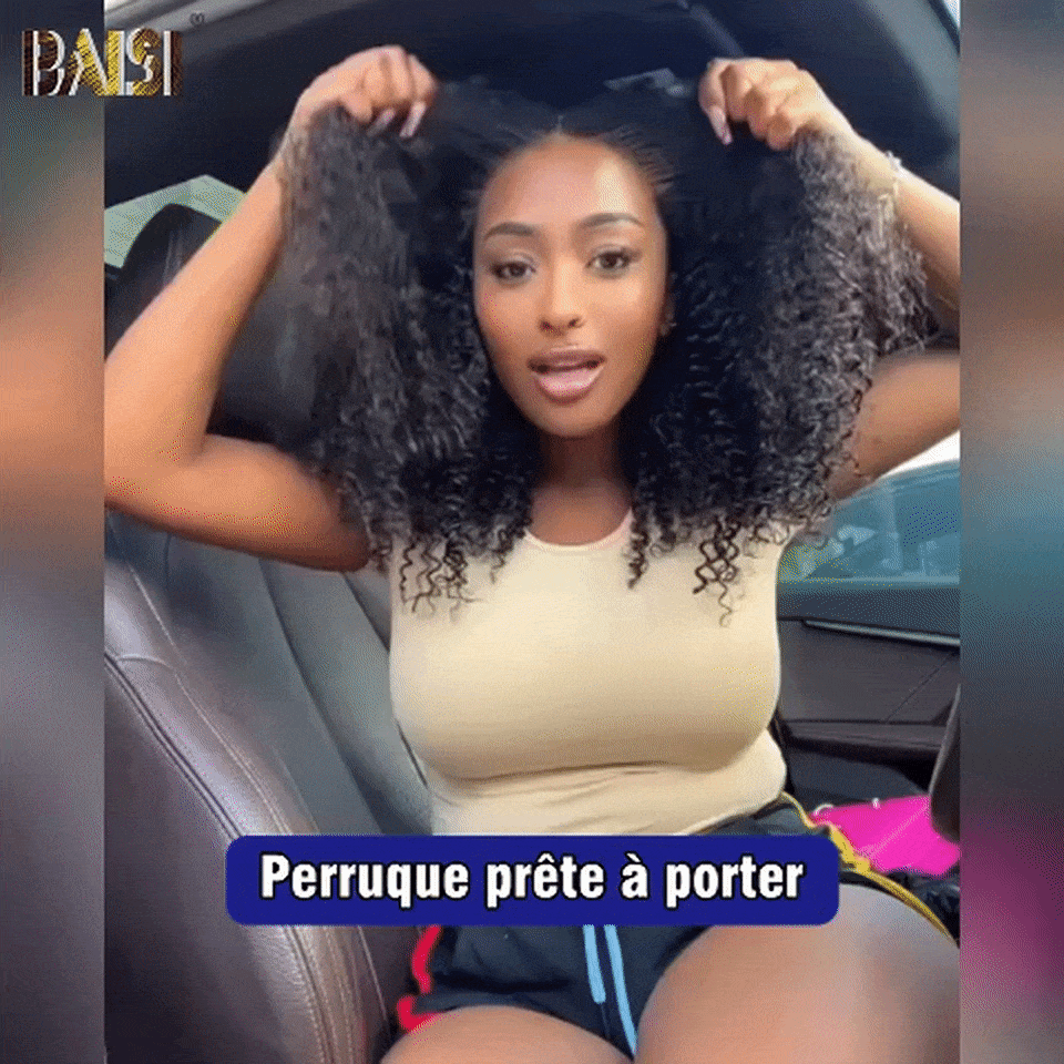 BAISI Peluca de encaje frontal 13X4 Afro rizado 16 pulgadas 300% densidad Cordón sin pegamento ya cortado en gama alta con cabello de bebé cabello humano natural 100% real con línea de cabello 4C