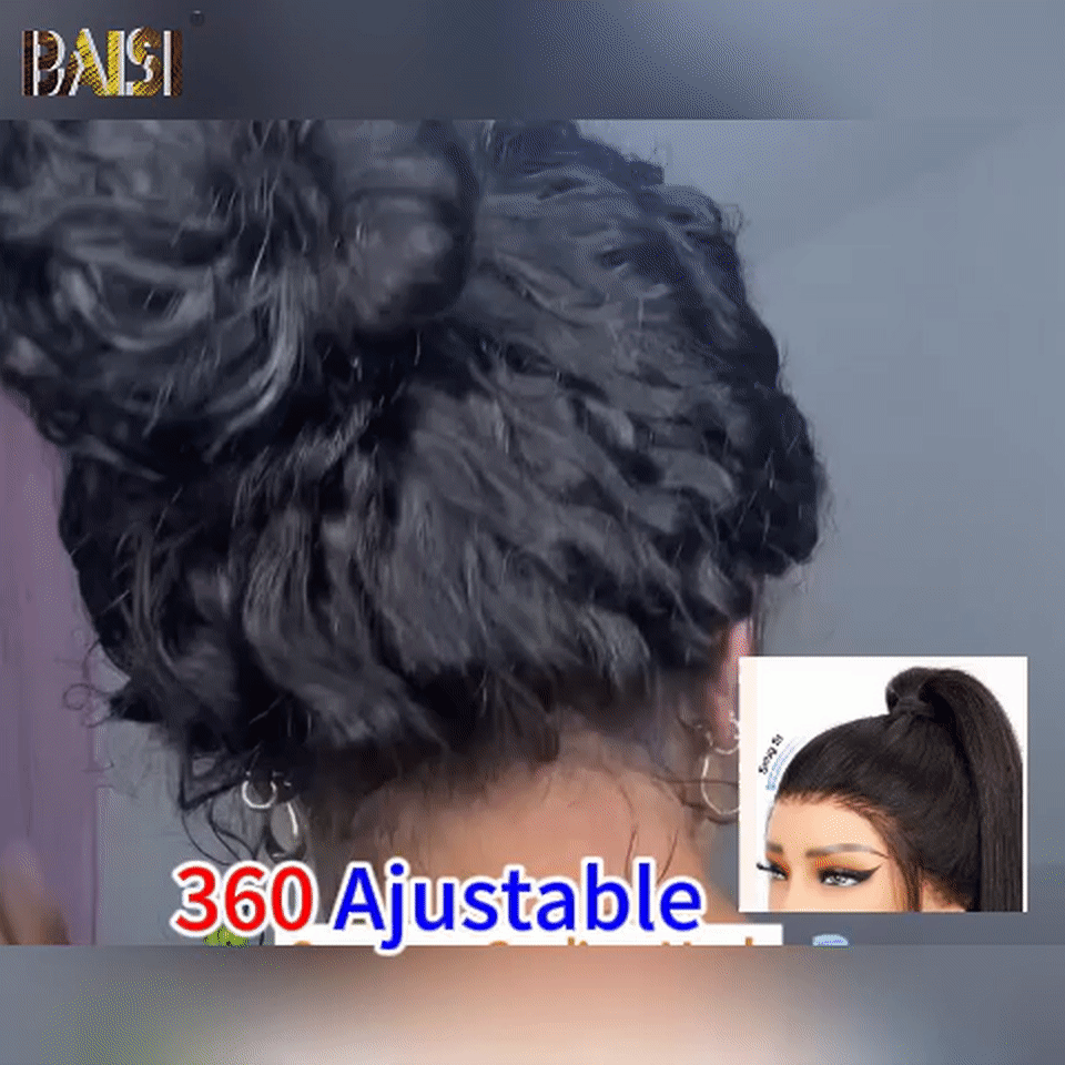 BAISI Invisible Strap 360 Adjustable Frontal curly 209€ 2 perruque 230€ Curly wave ou Lisse En Couleur Noir moitié prix en 100% cheveux humains VIP100