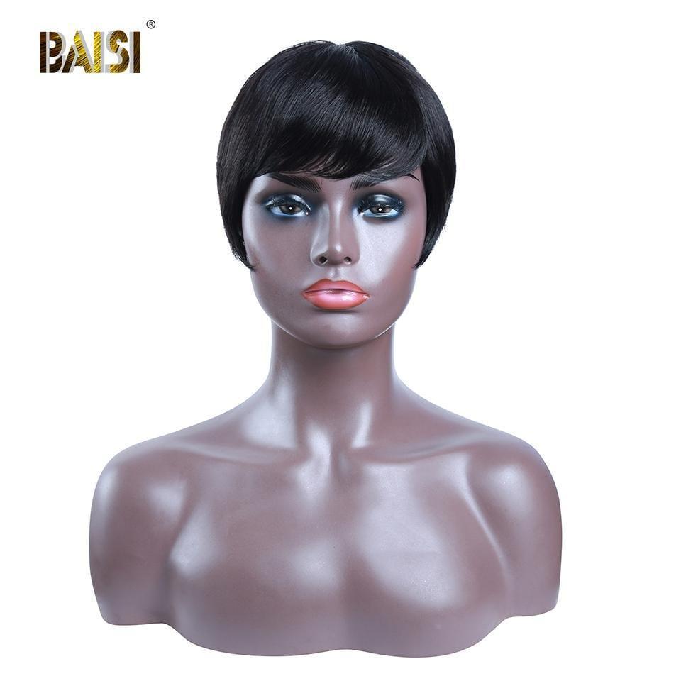 BAISI Wigs 100% Human Hair Machine Made