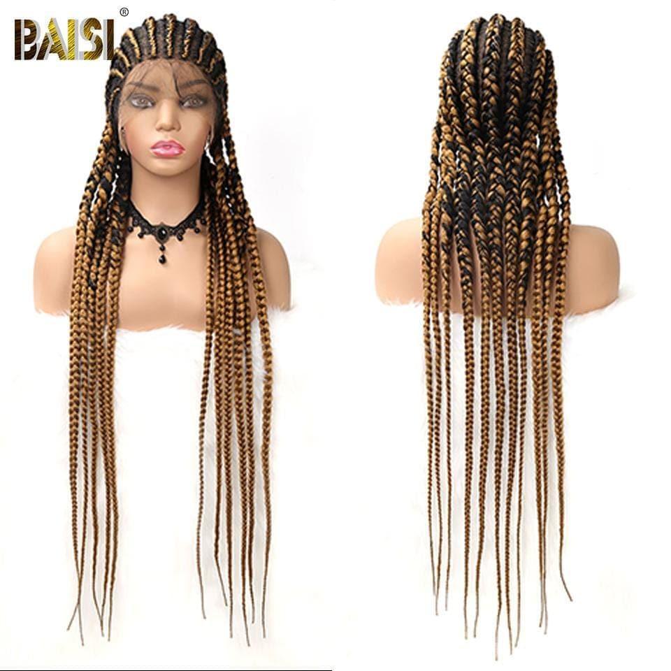 BAISI Achetez 2 perruques minimum au prix d'usine fournisseur Full Lace Natte En Cheveux Synthétiques (Pas Besoin de Code)