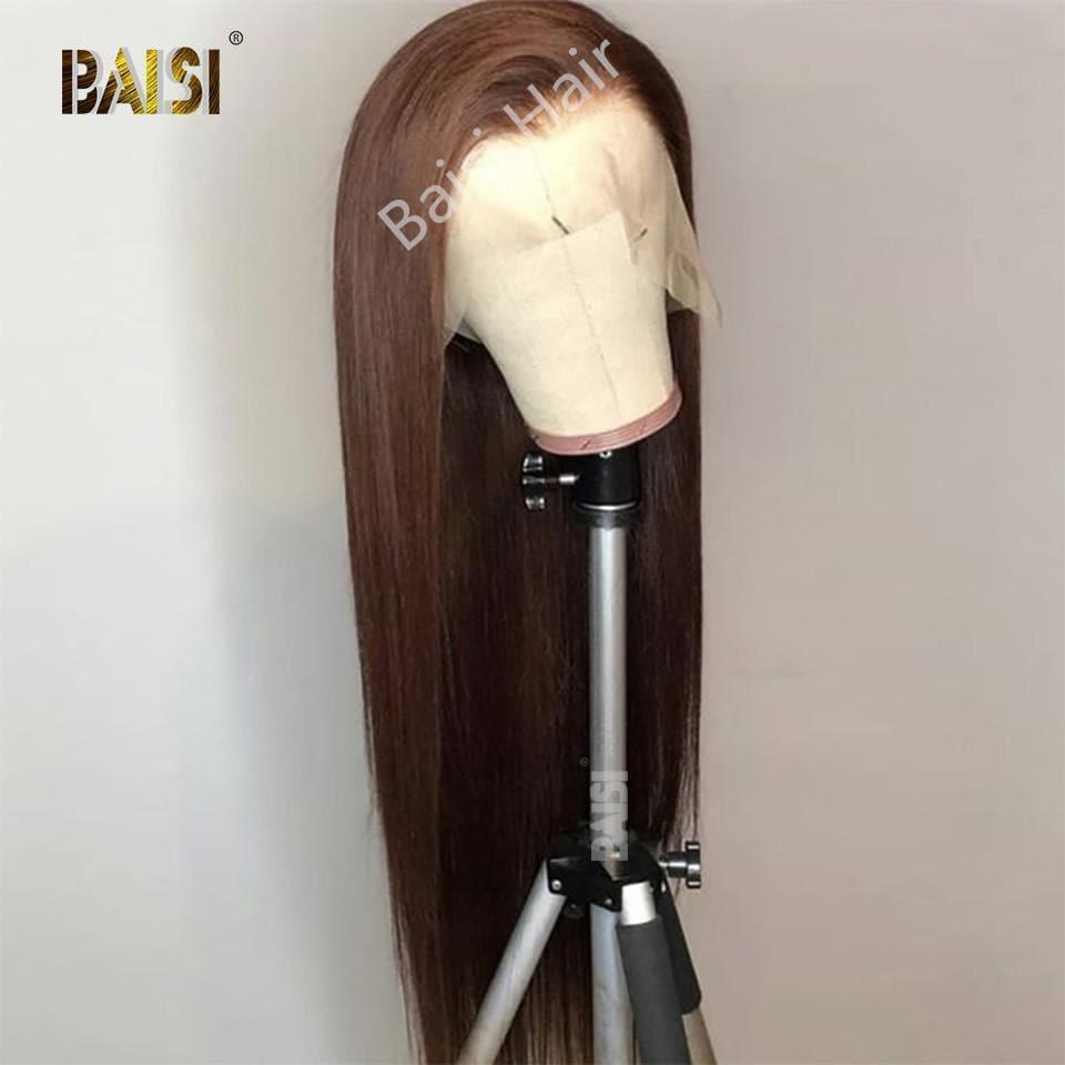 BAISI Wig 13x4 Custom Lace Front Color 4# Smooth Deep Wave Curly Body Wave High Quality, Free Shipping