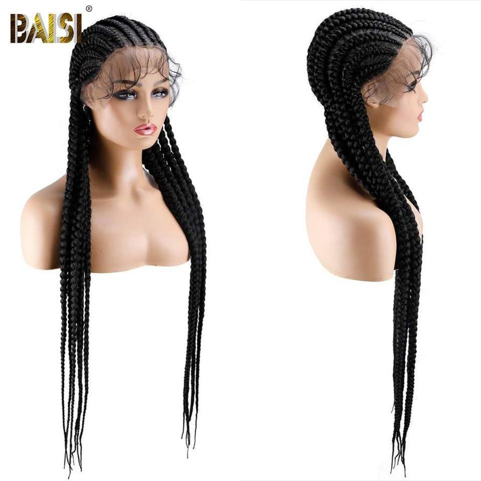 BAISI Achetez 2 perruques minimum au prix d'usine fournisseur Full Lace Natte En Cheveux Synthétiques (Pas Besoin de Code)