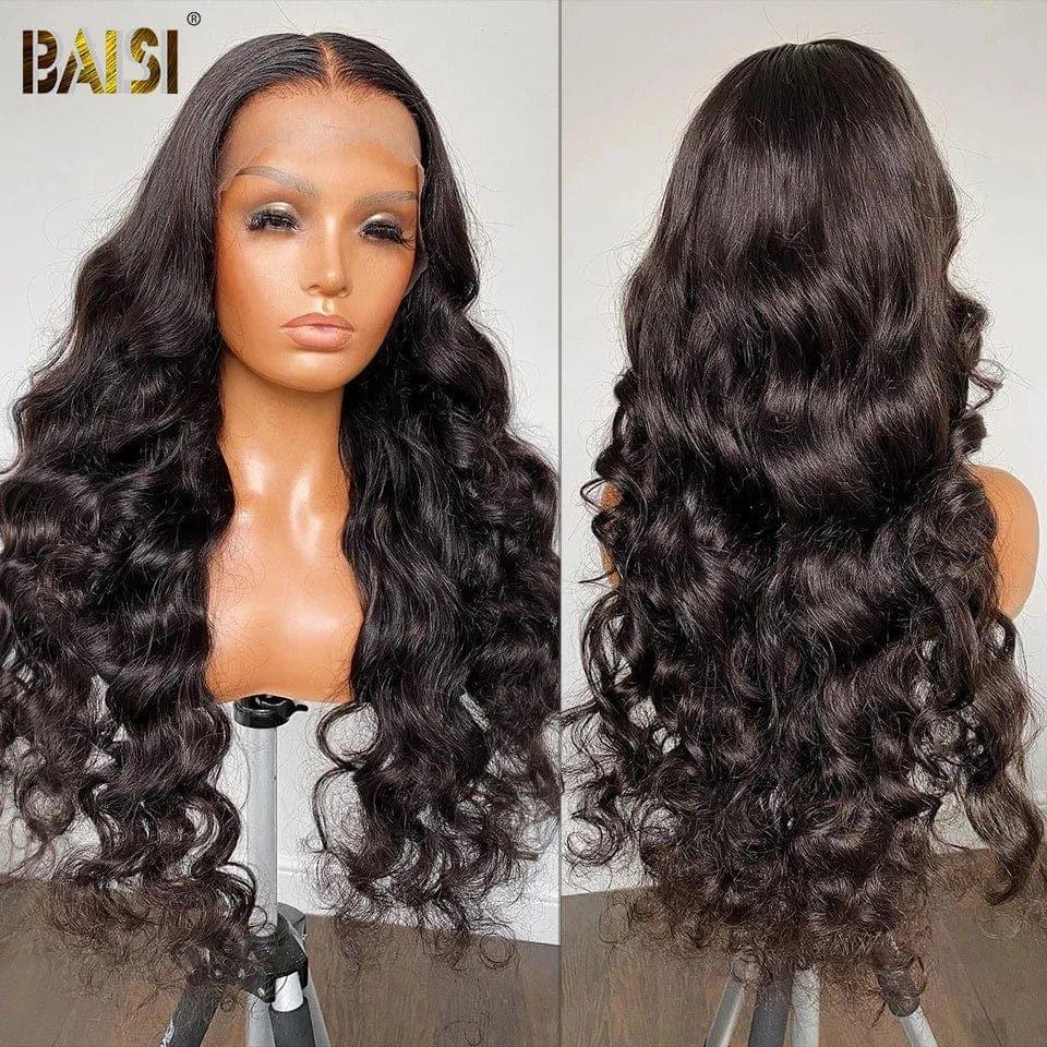 BAISI Achetez 2 perruques minimum au prix d'usine fournisseur Perruque Naturelle En Lace Frontal Natural wave En 100% Cheveux Humains (Pas Besoin de Code)