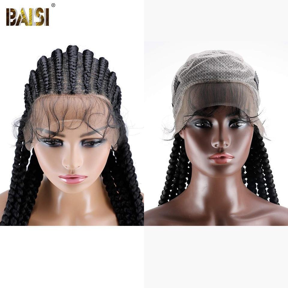 BAISI Achetez 2 perruques minimum au prix d'usine fournisseur Full Lace Natte En Cheveux Synthétiques (Pas Besoin de Code)