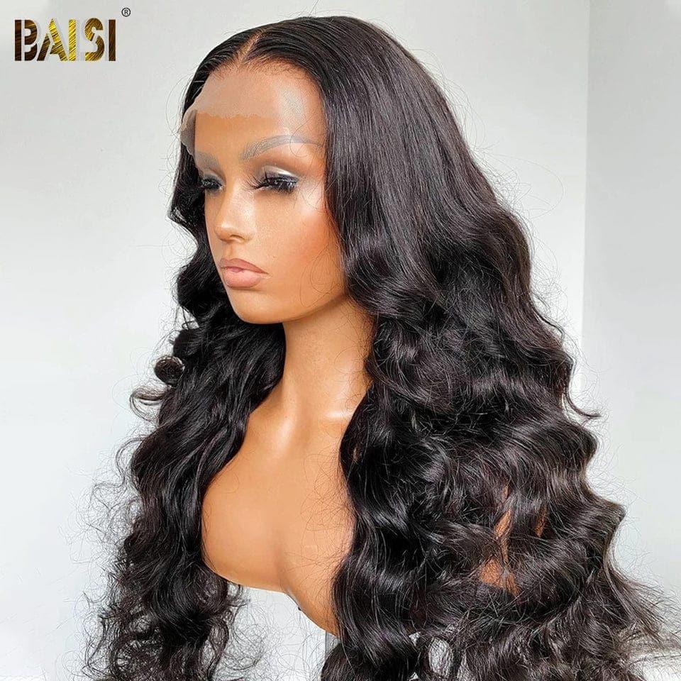 BAISI Achetez 2 perruques minimum au prix d'usine fournisseur Perruque Naturelle En Lace Frontal Natural wave En 100% Cheveux Humains (Pas Besoin de Code)