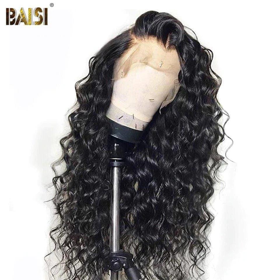 BAISI Achetez 2 perruques minimum au prix d'usine fournisseur Perruque Naturelle En Lace Frontal Natural wave En 100% Cheveux Humains (Pas Besoin de Code)