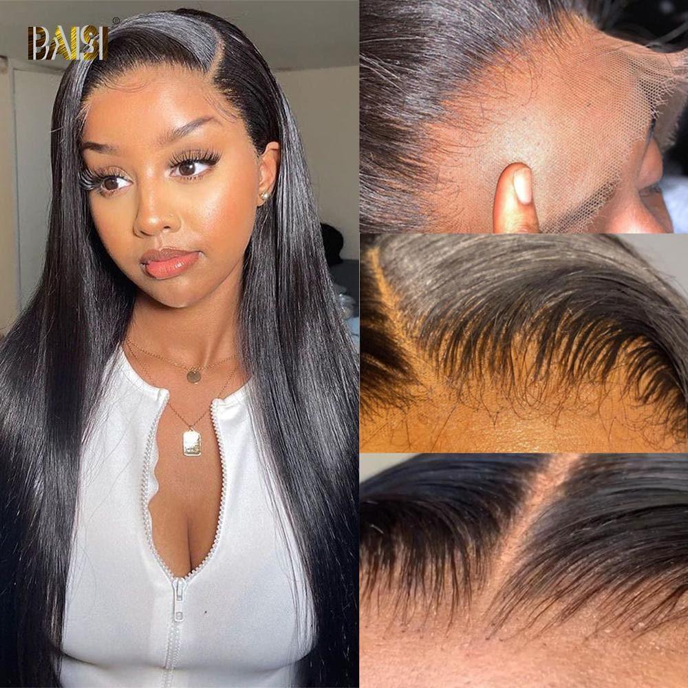 BAISI 4*4 HD Closure Perruque En 100% Cheveux Humains