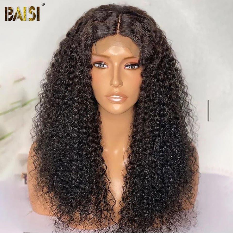 BAISI 4x4 Chiusura Ricci crespi Ricci crespi Parrucca 100% Capelli umani Capelli indiani brasiliani Buona qualità