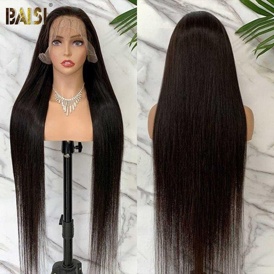 BAISI PERRUQUE LONGUE LISSE PERSONNALISÉE 250% DENSITÉ 40 POUCES