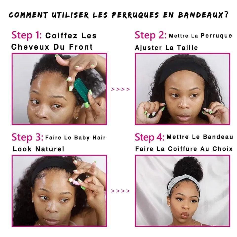 BAISI Machine Made Smooth Headband Wig