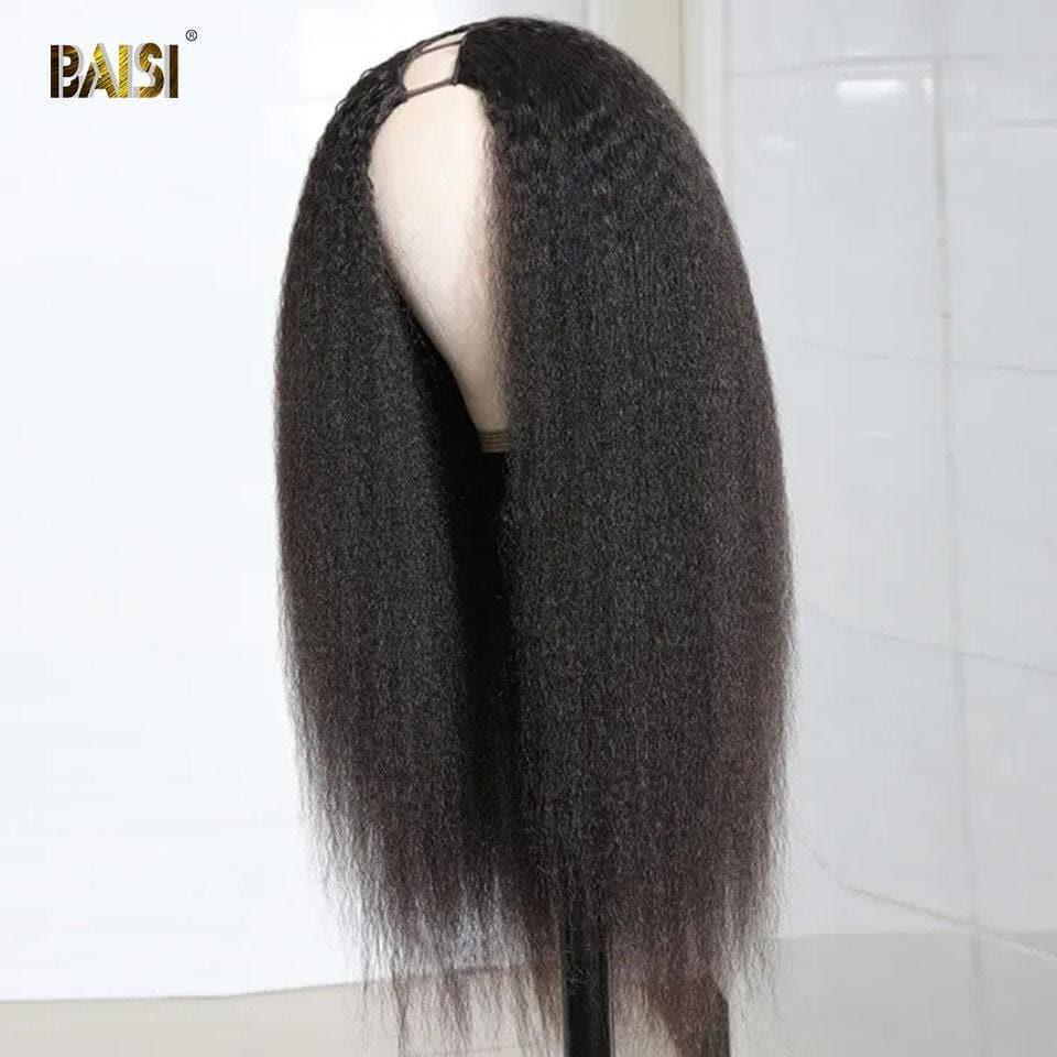 BAISI U PART PERRUQUE SANS LACE KINKY STRAIGHT