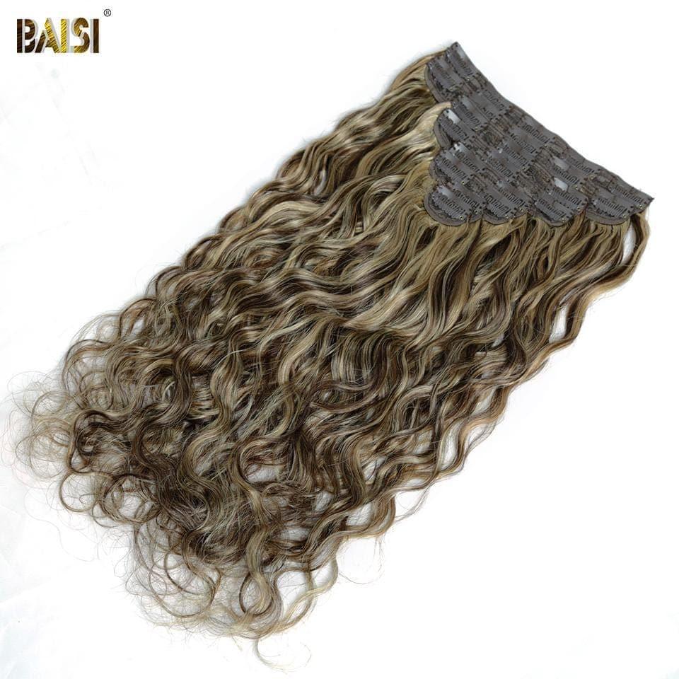BAISI F#4-#27 Body Wave Clip In Haarverlängerungen 100 % Echthaar 8 Stück und 120 g pro Los