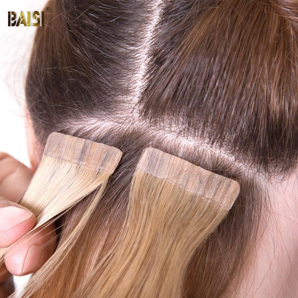 BAISI TAPE HAIR #8 en cabello 100% humano 20 piezas y 100G por lote