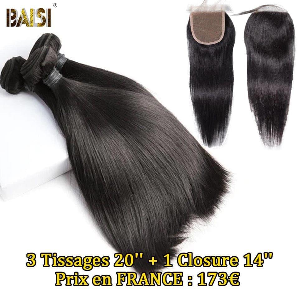 Tecido BAISI 10A com fecho/frontal em grande venda lisa