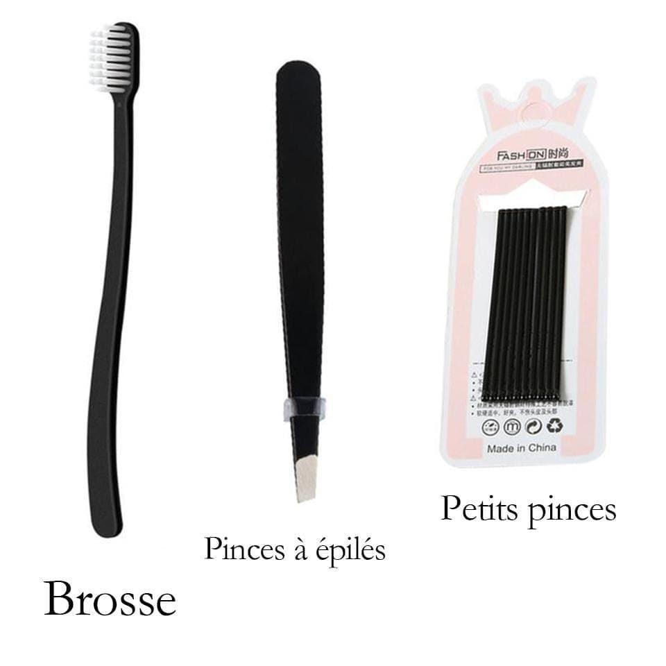 BAISI Noir Épingles À Cheveux (Métal Invisible Bobby Pins)+ Bross + Pincette