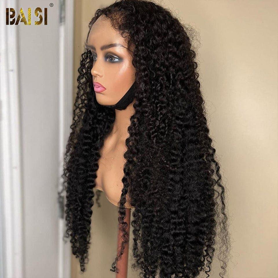BAISI 13X4 HD lace frontal perruque Kinky Curly en haut de gamme avec les Baby Hair naturel en 100% vrais cheveux humains