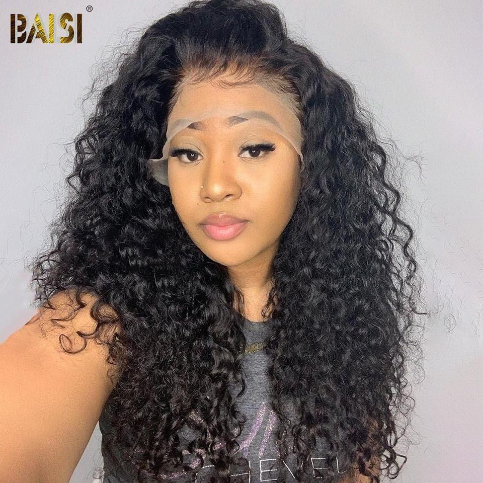 BAISI Bouclé Deep Wave 13x4 Densità 250% con frontale Parrucca di lusso alta gamma oltre 10 anni di utilizzo