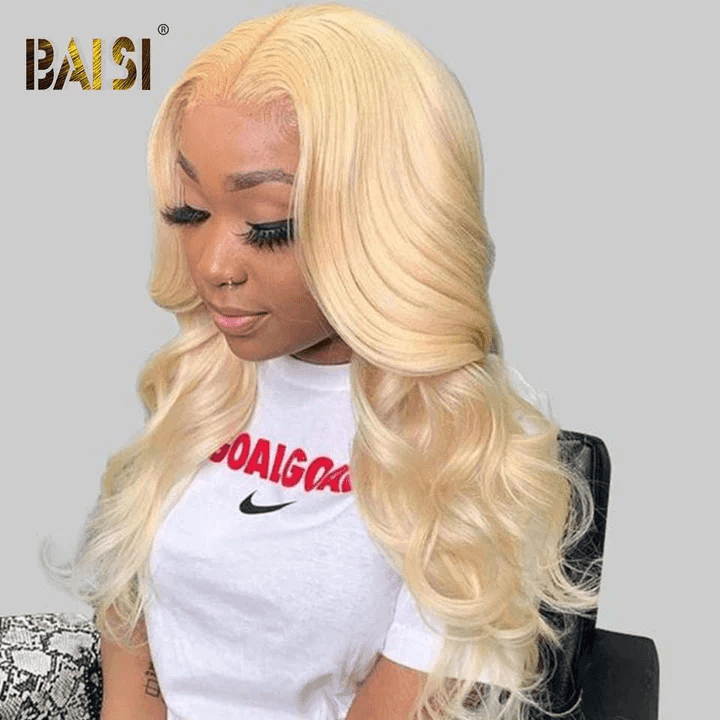 BAISI Achetez 2 perruques minimum au prix d'usine fournisseur T Part Perruque Body Wave Blonde #613 En 100% Vrais Cheveux Humains (Pas Besoins De Code)
