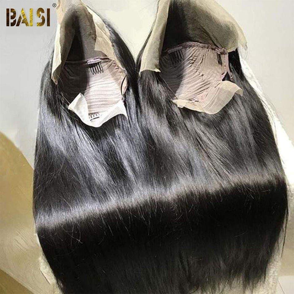 BAISI HD Lace Frontal Perruque Lisse en Cheveux Humains Avec Les Baby Hair Trop Naturelle