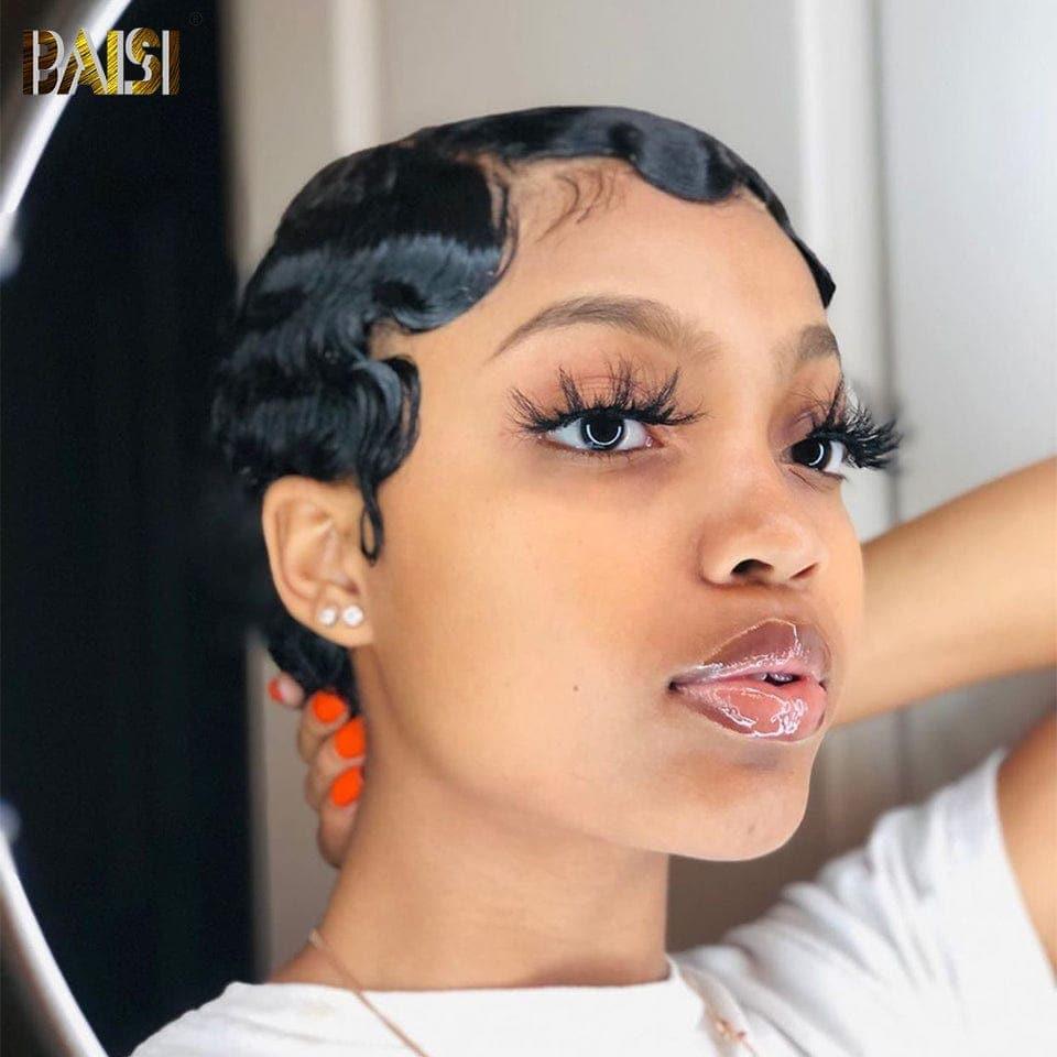 BAISI Wigs 100% Human Hair Machine Made