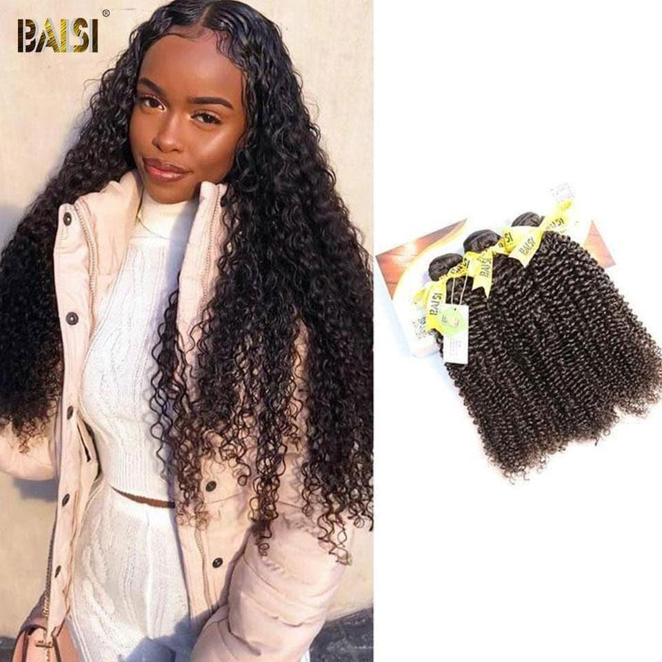 BAISI 12A Kinky Curly Virgin Hair Weave