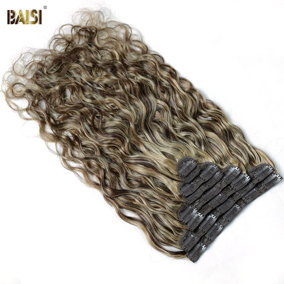 BAISI F#4-#27 Body Wave Clip In Haarverlängerungen 100 % Echthaar 8 Stück und 120 g pro Los