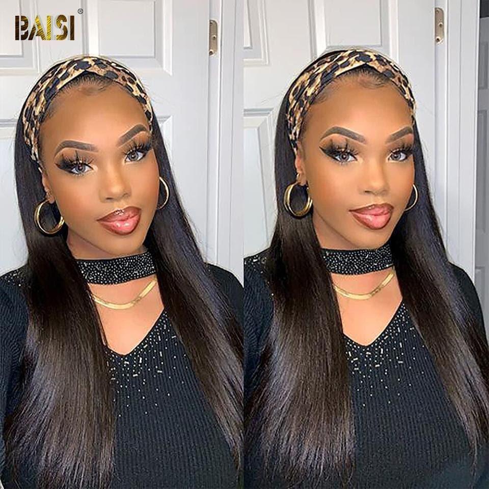 BAISI Machine Made Smooth Headband Wig