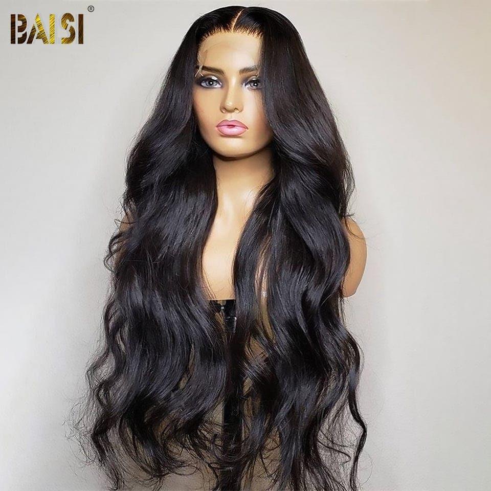 BAISI Achetez 2 perruques minimum au prix d'usine Perruque Naturelle En Lace Frontal Body wave Cheveux Humains Sans Colle Lace déjà couper Facile à Porter