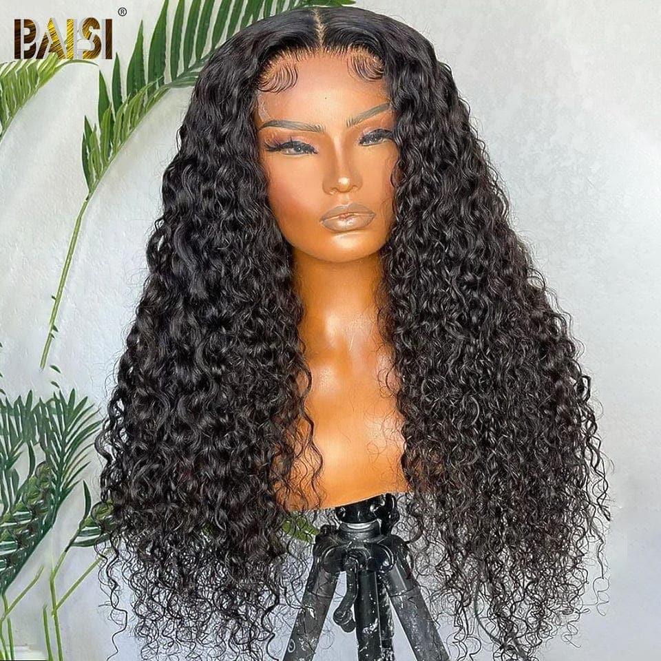 BAISI Achetez 2 perruques minimum au prix d'usine fournisseur 4x4 Closure Perruque Kinky Curly En 100% Cheveux Humains En Cheveux Indians Brésiliens De Bonne Qualité (Pas besoins de code)