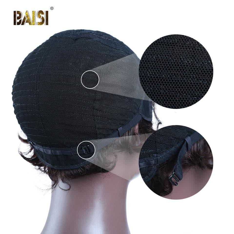 BAISI Wigs 100% Human Hair Machine Made