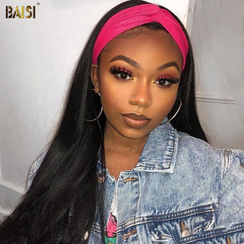 BAISI Machine Made Smooth Headband Wig